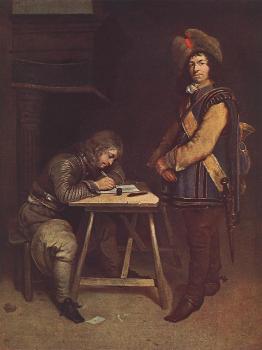 傑拉德 特 博爾奇 Officer Writing A Letter 傑拉德 特 博爾奇 Officer Writing A Letter